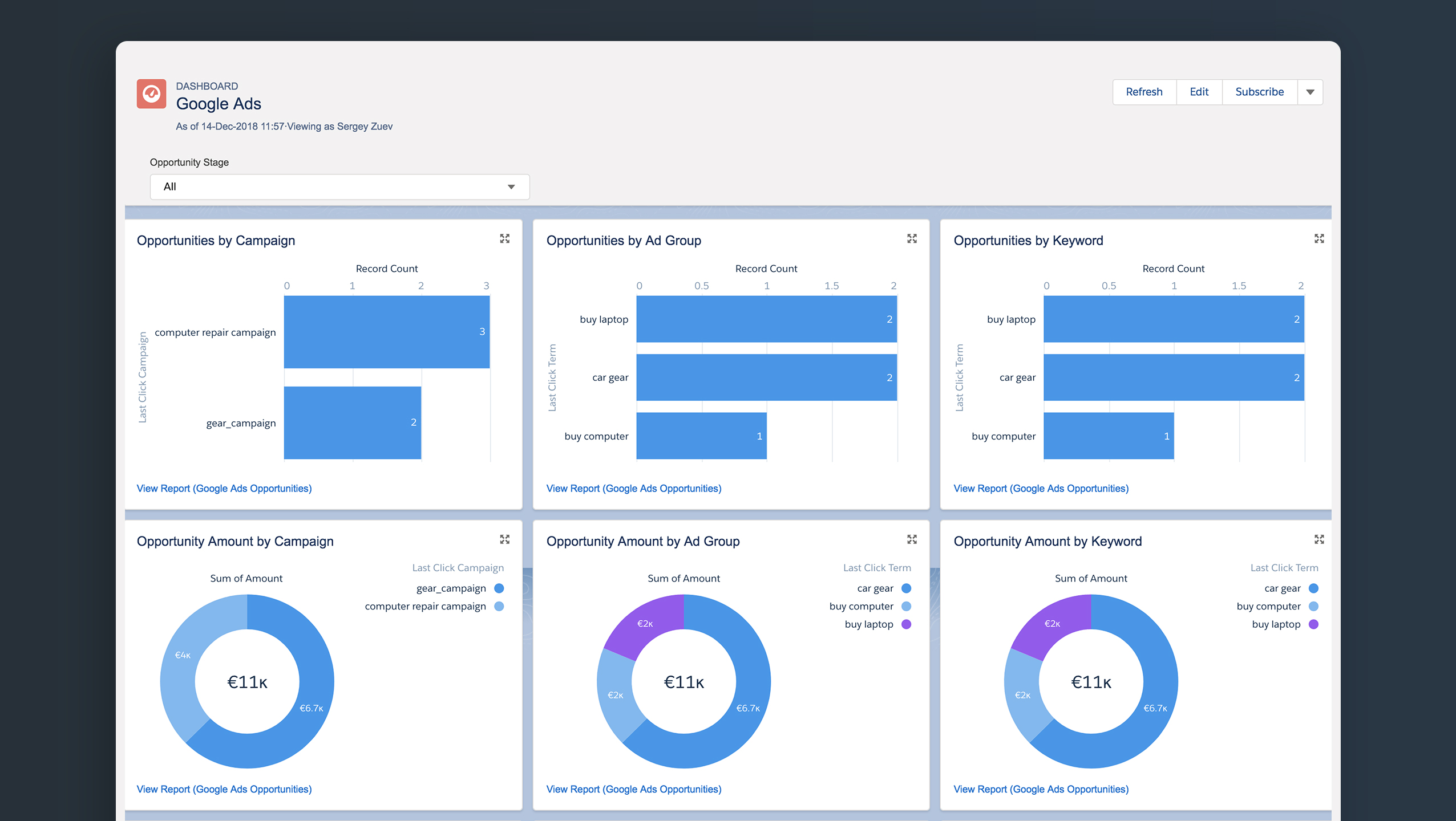 screenshot of GA Connector